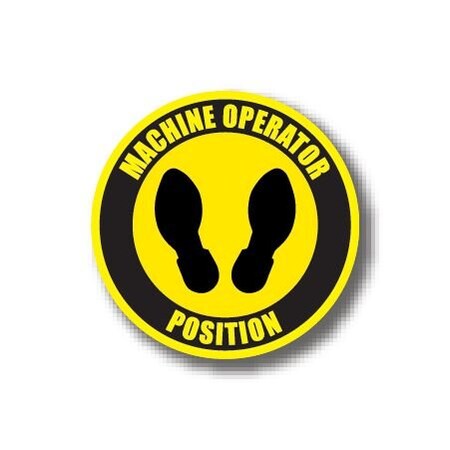 Ergomat 12in CIRCLE SIGNS - Machine Operator Position DSV-SIGN 144 #0505 -UEN